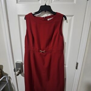 Elegant Red Sleeveless Dress